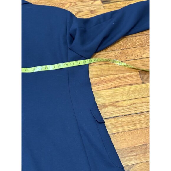 Adams Row Mens Sport Coat Size 43R Blue Poly Wool Two Button Blazer Jacket - Picture 10 of 10